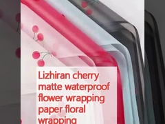 Lizhiran cherry mat không thấm nước giấy bọc hoa bọc hoa giấy Hàn Quốc xuyên suốt giấy bọc hoa