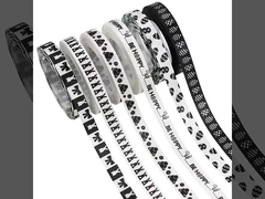 Dải băng lễ Phục sinh, vòng hoa lễ Phục sinh màu đen và trắng, dải băng trang trí cung, giỏ trứng Phục sinh, gói quà