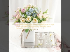 Phong hoa hoa Nam dưa được mô phỏng Hoa hồng hoàn thiện Bouquet Ins phong cách trang trí nhà hoa nhân tạo trang trí cảnh đám cưới
