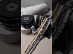 Dải băng đa màu Hàn Quốc với các cạnh hoa thơm nhỏ, lông và cạnh thô, phụ kiện quần áo