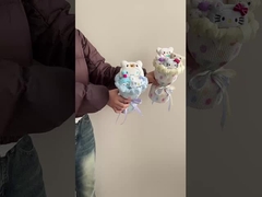 Dopamine polka dot vải kết thúc hoa xà phòng hoa hồng quà ngày Valentine cho bạn bè và bạn gái