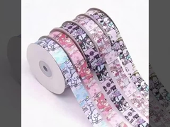 Pink Sanrio phim hoạt hình dễ thương mẫu ruy băng DIY làm bằng tay ruy băng sinh viên hộp quà tặng gói quà ruy băng