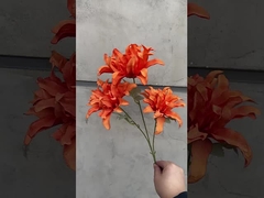 Hoa mô phỏng đám cưới, ba đầu hoa phong dương màu tím, hoa phòng đám cưới, trang trí nhà, dòng lụa