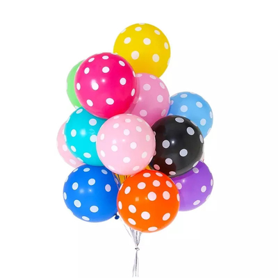 Mua Nhiều màu tùy chỉnh In đầy đủ Bong bóng cao su chấm bi cao su 12 inch online manufacture