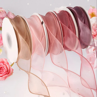 Giá tốt. 10 yard cuộn lụa Organza ren hoa đuôi cá có chiều rộng 40mm để làm quà tặng trực tuyến