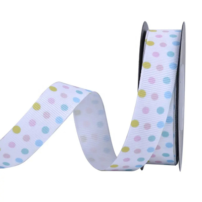 Giá tốt. Màu sắc cầu vồng đóng gói quà tặng hai mặt Chúc mừng sinh nhật Satin Ribbon trang trí Logo in trực tuyến