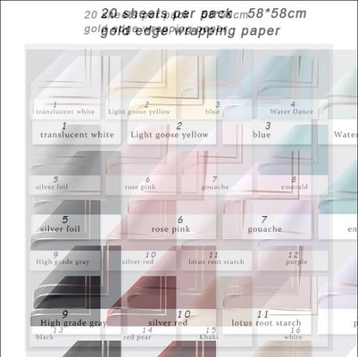 Mua Giấy bọc hoa hồng đường vàng bán minh bạch theo phong cách Hàn Quốc 58 * 58cm 20 tấm mỗi gói sản xuất trực tuyến