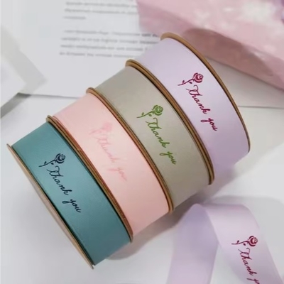 Giá tốt. Custom Waterproof 19mm Cotton Polyester Satin Ribbon With High Raised Logo For Gifts (Thiết kế riêng) trực tuyến