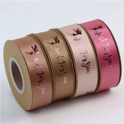 Giá tốt. Customized Satin 3D Name Company Logo in dải băng hoa cho trang trí ngày Valentine trực tuyến