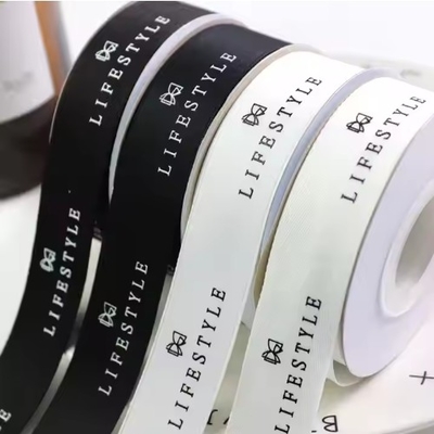 Mua Bản in theo yêu cầu của các sản phẩm polyester Grosgrain Ribbon Cotton Herringbone Tape Roll online manufacture