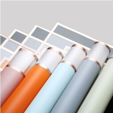 Mua Lizhiran Rose Gold Edge Space Jelly Film Wrapping Paper đơn giản Border Waterproof Tấm hoa thông suốt Matte Wholesale online manufacture