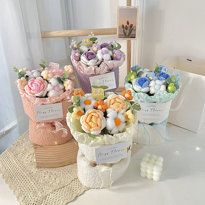Giá tốt. Quà tặng ngày trẻ em Bouquet Plush đan với túi mô phỏng nhẹ và di động trực tuyến
