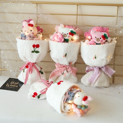 Giá tốt. Doll Bouquet Cute Plush Bunny Doll Bouquet Quà tặng Giáng sinh Giáng sinh trực tuyến