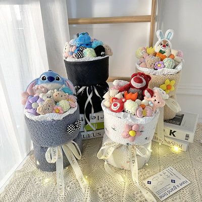 Mua Cây hoa hoa Plush sáng tạo với ánh sáng, Cây hoa mô phỏng Cây hoa động vật nhồi nhét dễ thương Cây hoa cho ngày Valentine quà tặng bạn gái online manufacture
