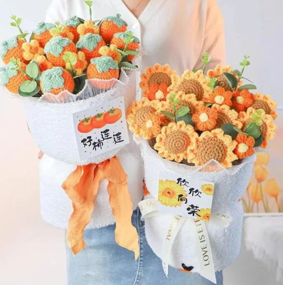 Giá tốt. Bông hoa hoa hướng dương đan tay, quà sinh nhật cho bạn gái/quái vật, món quà mùa tốt nghiệp sáng tạo trực tuyến