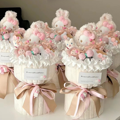 Giá tốt. Các con búp bê hoa Plush Hello Kitty Ngày Valentine / Năm / Quà tặng sinh nhật cho trẻ em trực tuyến