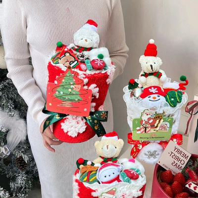 Giá tốt. Christmas Plush Doll Bouquet Creative Snowman Gift Set cho bạn gái cho đêm Giáng sinh & trang trí trực tuyến