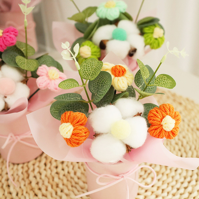 Giá tốt. Bông làm bằng tay Mini Puff Hoa bó hoa hoàn hảo cho Ngày của giáo viên Sinh nhật Cử nhân quà tặng trong nhiều màu sắc trực tuyến