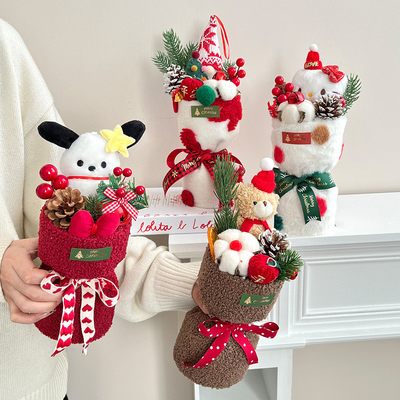 Mua Giáng sinh phim hoạt hình Plush Doll Bouquet Sản phẩm hoàn thiện Giáng sinh quà tặng Giáng sinh quà tặng cho bạn gái online manufacture