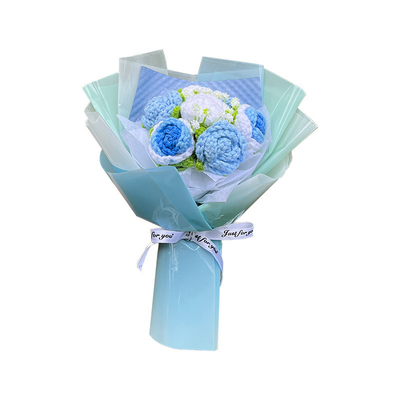 Giá tốt. Creative Hoa hướng dương và hoa hồng hoa len đan tay Sản phẩm hoàn thiện hoa đan hoa Cúc tặng ngày Valentine Hoa nhân tạo trực tuyến