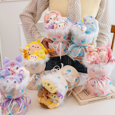 Giá tốt. 20x35cm Kuromi Plush Doll Flower Bouquet Perfect for Girlfriend Valentine's Day Graduation Children's Day Nhiều màu trực tuyến