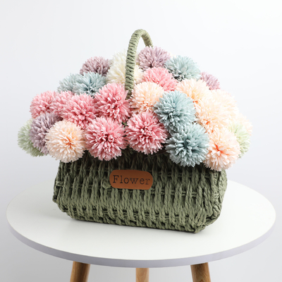 Giá tốt. PVC nhân tạo Chrysanthemum quả bóng hoa giả trong nhiều màu sắc sôi động trực tuyến