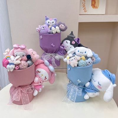Giá tốt. Hình ảnh hoạt hình Kuromi Doll Bouquet Món quà sáng tạo Món quà sinh nhật Món quà cho bạn gái Tốt nghiệp Mùa quà ngày Valentine trực tuyến