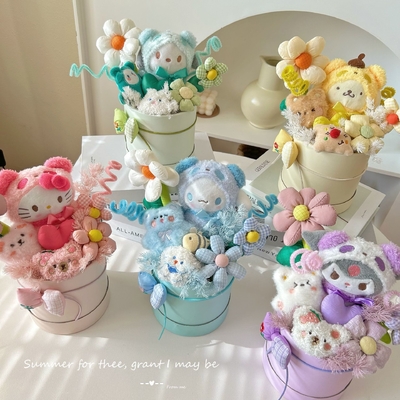 Giá tốt. Hộp hoa nhỏ bó con búp bê hình trụ sản phẩm hoàn thiện cho bạn gái búp bê quà tặng sáng tạo quà tặng Giáng sinh quà lưu niệm trực tuyến