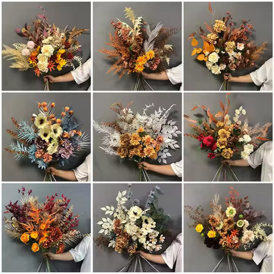 Giá tốt. Bouquet De Fleurs Artificielles Vật liệu hoa nhân tạo cho trang trí đám cưới tại nhà Bouquet trực tuyến