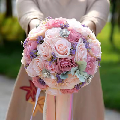 Giá tốt. Hoa hồng nhân tạo hoa hoa hoa hoa hoa hoa hoa hoa Hoa trang trí gia đình đám cưới hoa cho cô dâu cô dâu hoa hoa hoa quà ngày Valentine trực tuyến