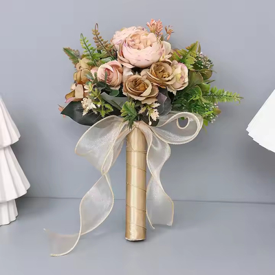 Giá tốt. Chất lượng cao bán buôn hoa cưới hoa nhân tạo hoa hồng cô dâu cô dâu bàn tay tổ chức đám cưới Valentine ngày quà tặng trực tuyến