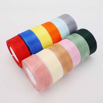 Giá tốt. Dải băng chiffon theo phong cách Hàn Quốc, dải băng chiffon màu nguyên vẹn, hộp quà bánh, bao bì hoa, dải băng trang trí, dáng bó, dáng băng trực tuyến