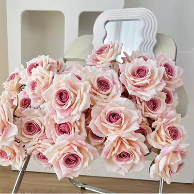 Giá tốt. Hàng xưởng giá rẻ hoa giả 7 đầu lụa hoa hồng bó hoa nhân tạo hoa hồng cho gia đình trang trí đám cưới lãng mạn trực tuyến