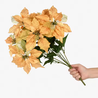 Giá tốt. Mô phỏng thực tế Nhựa vải lụa Hoa hoa Cúc bàn nhà Bức tượng Giáng sinh trang trí Bàn làm việc trang trí bàn trực tuyến