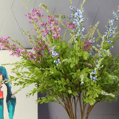 Giá tốt. Cỏ Salvia nhân tạo Hoa hoang dã nhỏ Silk Sage với hoa cho hoa cưới Bouquet Filler Hôn nhân Cây trang trí nội thất trực tuyến