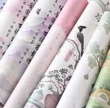 Giá tốt. Ngày Valentine Phong cách cổ xưa Sơn dầu Lótus Underglaze Beauty Flower Bao bì giấy trực tuyến