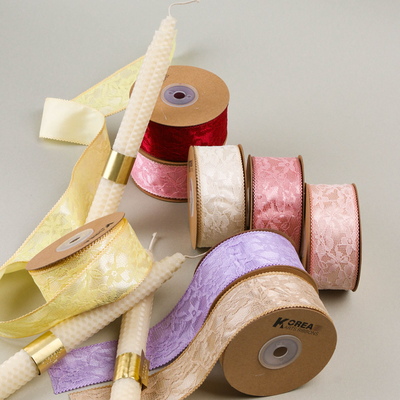 Giá tốt. Double layered lace with polyester embroidery pattern on the tooth edge, DIY bow hair accessories, cửa hàng hoa, gói hoa, top hat trực tuyến
