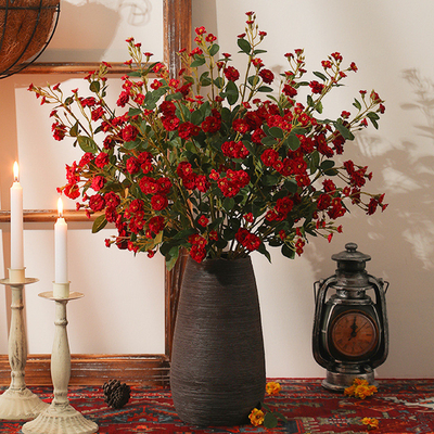 Giá tốt. Hoa hồng giả Cross border Multi head Hoa giả hoa nhân tạo Bouquet trang trí đám cưới cầm tay Hoa giả trang trí trực tuyến