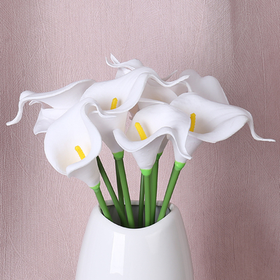 Giá tốt. bán buôn qua biên giới của mô phỏng tay cảm thấy Pu hoa calla hoa lily, hoa nhân tạo, hoa nhựa, trang trí phòng khách đám cưới và hoa trưng bày trực tuyến