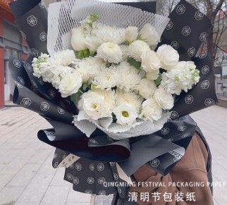 Mua Hoa Camellia chống nước Lễ hội Qingming mãi mãi nhớ giấy đóng gói hoa online manufacture