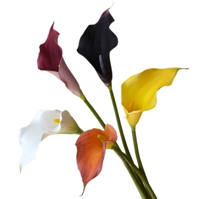 Giá tốt. Bán buôn qua biên giới hoa lily calla cỡ lớn, hoa nhân tạo EVA, hoa nhân tạo, bó hoa cưới cao su mềm và đồ trang trí nhà trực tuyến