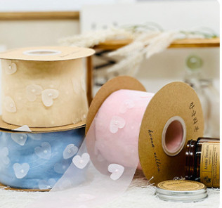 Giá tốt. Ngành công nghiệp nặng Ngọc bông trái tim Phong thêu Sợi tuyết Cây hoa Bao bì Macaron Ribbon cửa hàng hoa Cánh bánh cửa hàng đồ vật tự làm thủ công trực tuyến