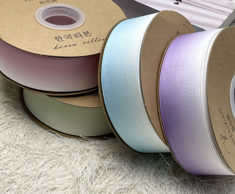 Giá tốt. 4cm Dải băng sườn màu sườn sườn hai mặt được in Sợi băng thân thiện với môi trường Vật liệu cho DIY Cụm tóc phụ kiện quần áo đầu trực tuyến