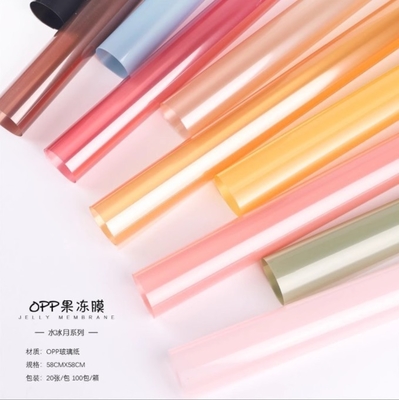 Giá tốt. Phim OPP màu, giấy đóng gói hoa quà tặng, giấy bọc hoa, bó hoa, cellophane chống nước, nhà máy bán buôn trong kho trực tuyến
