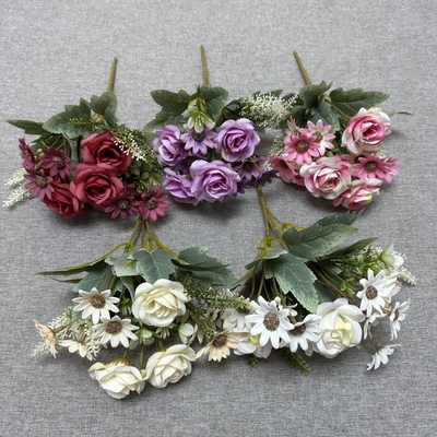 Giá tốt. Mô phỏng góc Rose Chrysanthemum kết hợp Bundle Silk Flower Home Living Room Hotel Hình ảnh đám cưới trực tuyến