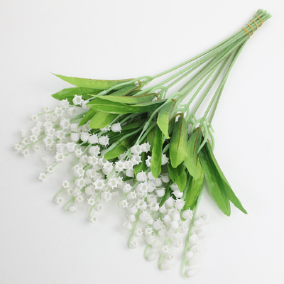 Giá tốt. Cây xanh giả, hoa lily của thung lũng, bó hoa cưới, trang trí gia đình, đồ dùng hoa, trang trí cao cấp màu trắng, trang trí đám cưới trực tuyến