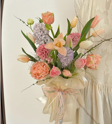 Mua Lễ hội nữ thần Pink Purple Green Series Ribbon for Flower Bouquet Binding Baking DIY Gift Materials Multi material 25m sản xuất trực tuyến