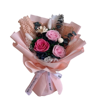 Giá tốt. Cây hoa vĩnh cửu, hoa hồng thật, hoa khô, quà Giáng sinh, Ngày Valentine và lễ hội Qixi, hộp quà bán chạy nhất xuyên biên giới trực tuyến