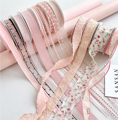 Mua Rizhao Honey Series Ribbon Flower Bouquet Decoration Float Handmade Floral DIY Gift Packaging Strap Vật liệu polyester Màu sắc nhanh chóng sản xuất trực tuyến