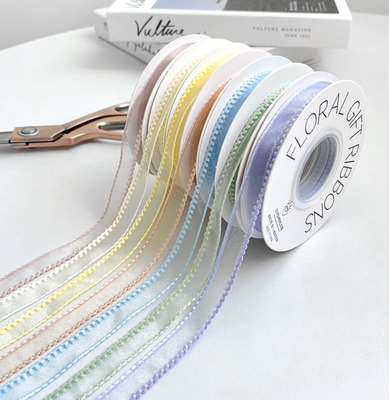 Giá tốt. Korean Wave Edge Snow Silk Ribbon Floral Packaging DIY Material Bouquet Binding Flowers Dải trang trí tiên tiến trực tuyến